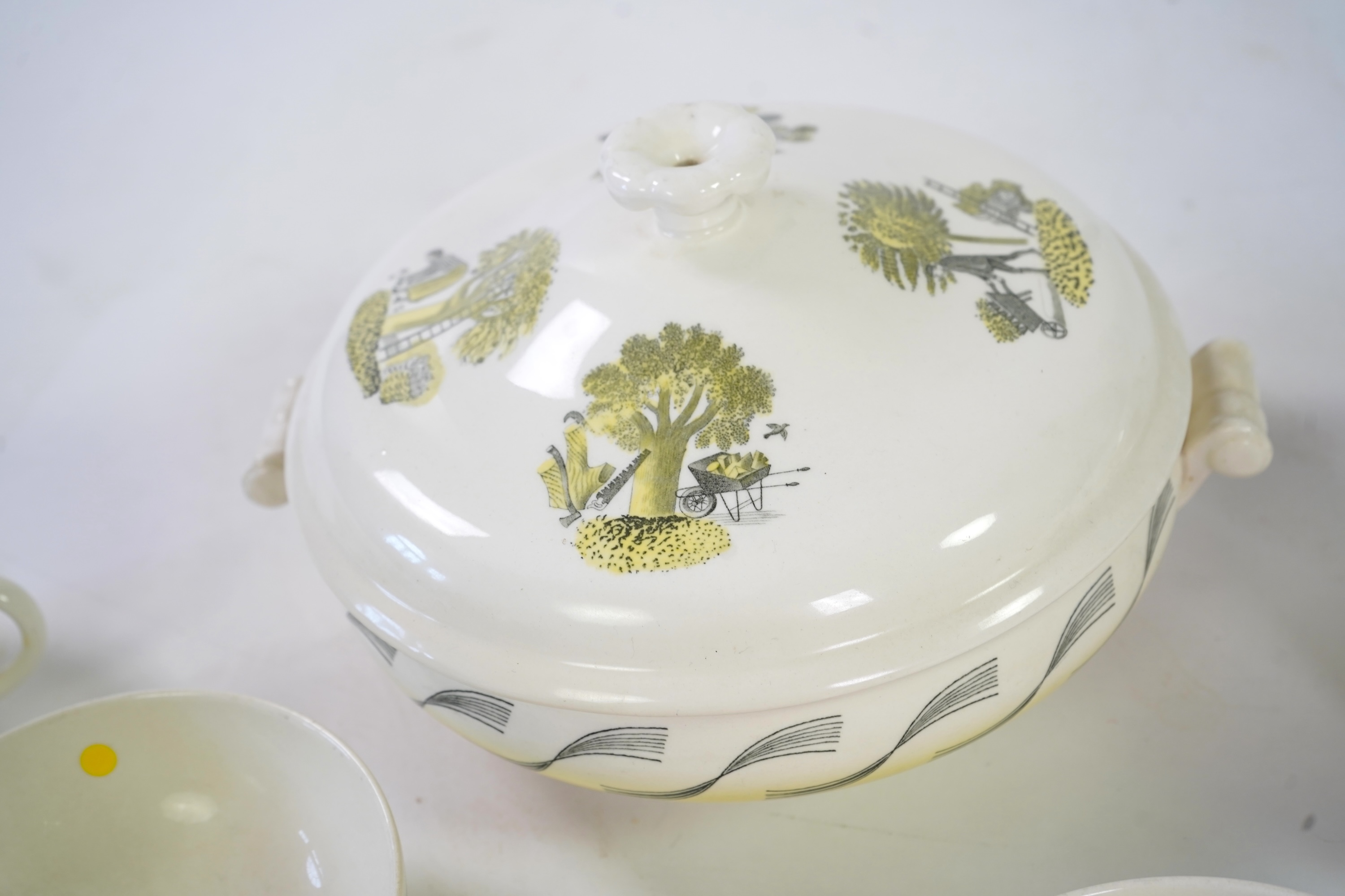 Eric Ravilious (1903-1942) for Wedgwood: A 'Garden' part dinner and tea service